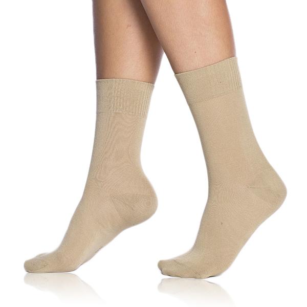 BAMBUS LADIES COMFORT SOCKS 5x - Dámské bambusové ponožky 5 ks - béžová