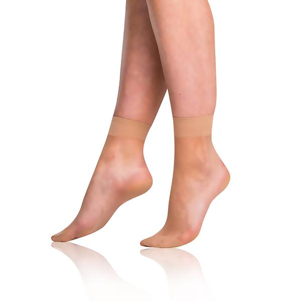 FLY SOCKS 15 DEN 20x - Dámské silonkové ponožky 20 ks - amber