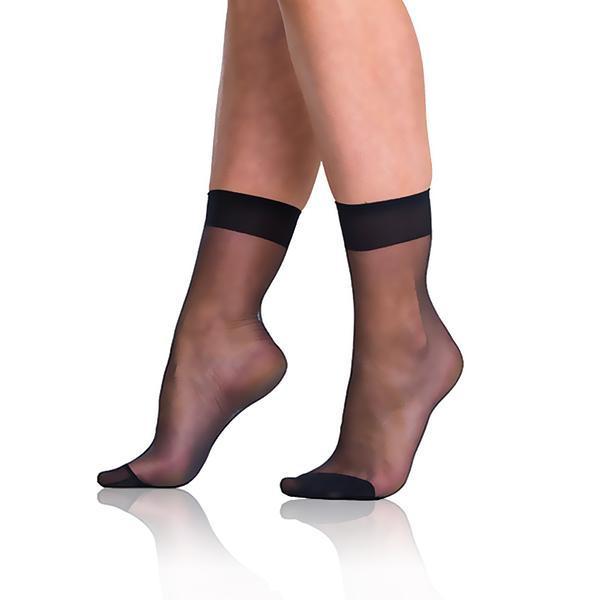 FLY SOCKS 15 DEN 10x - Dámské silonkové ponožky 10 ks - černá