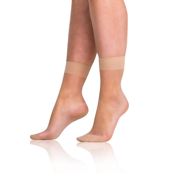 FLY SOCKS 15 DEN 10x - Dámské silonkové ponožky 10 ks - almond