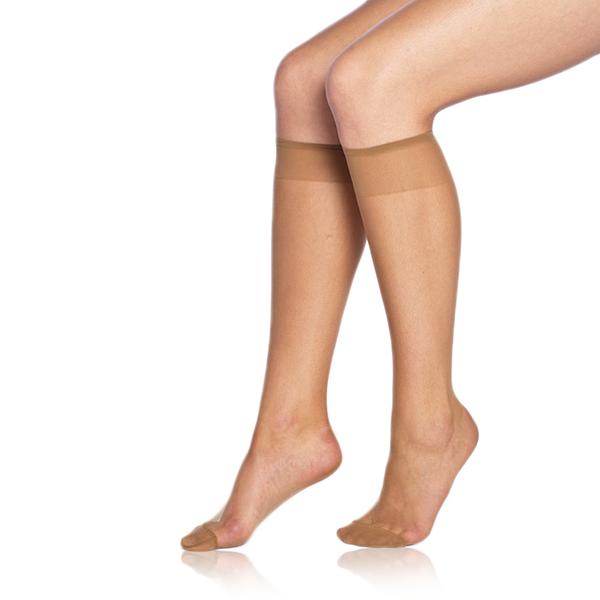 FLY KNEE HIGHS 15 DEN 10x - Silonkové podkolenky 10 ks - amber