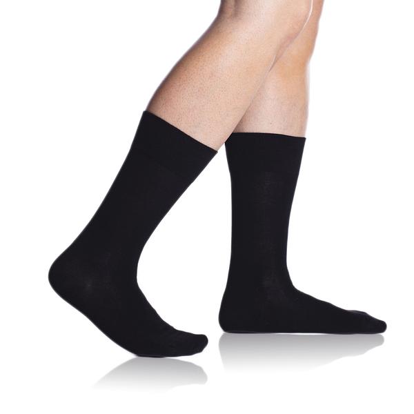 BAMBUS COMFORT SOCKS 5x - Bambusové klasické pánské ponožky 5 ks - černá