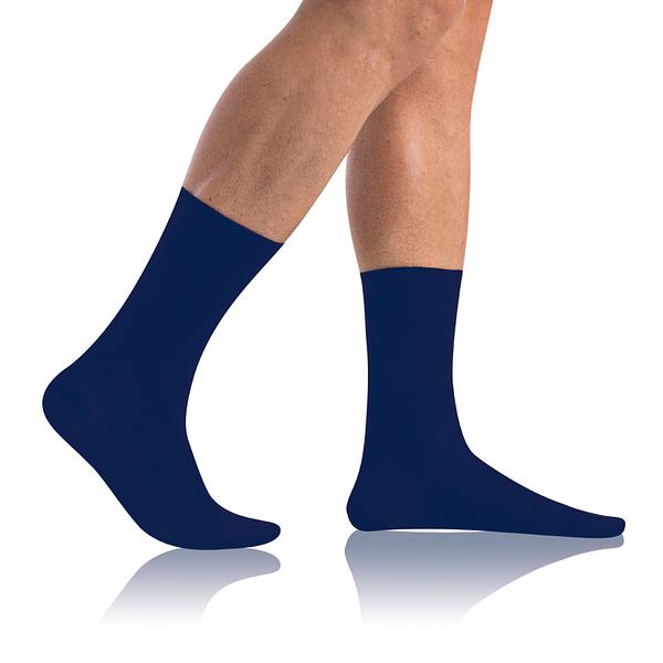 BAMBUS COMFORT SOCKS 5x - Bambusové klasické pánské ponožky 5 ks - tmavě modrá