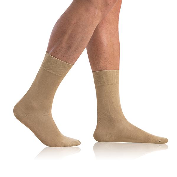 BAMBUS COMFORT SOCKS 5x - Bambusové klasické pánské ponožky 5 ks - béžová
