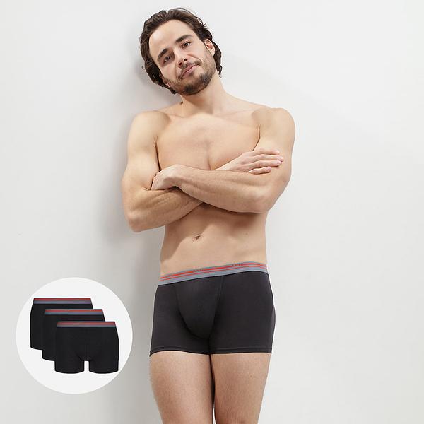 DIM COLORS CLASSIC BOXER 3x - Pánské boxerky 3 ks - černá