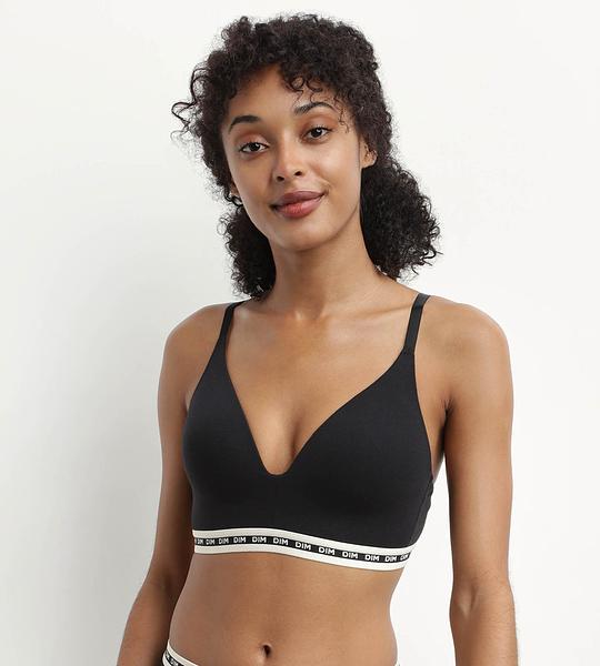 DIM ICONS PADDED TRIANGLE BRA - Dámská vyztužená podprsenka bez kostic - černá