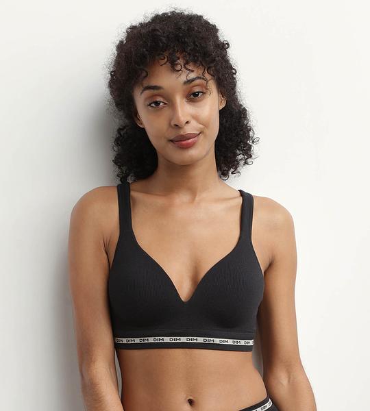 DIM ICONS PADDED SEAMLESS BRA - Dámská vyztužená podprsenka - černá