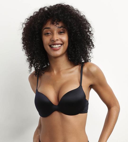 DIM COMFORT PUSH UP BRA - Dámská push up podprsenka - černá