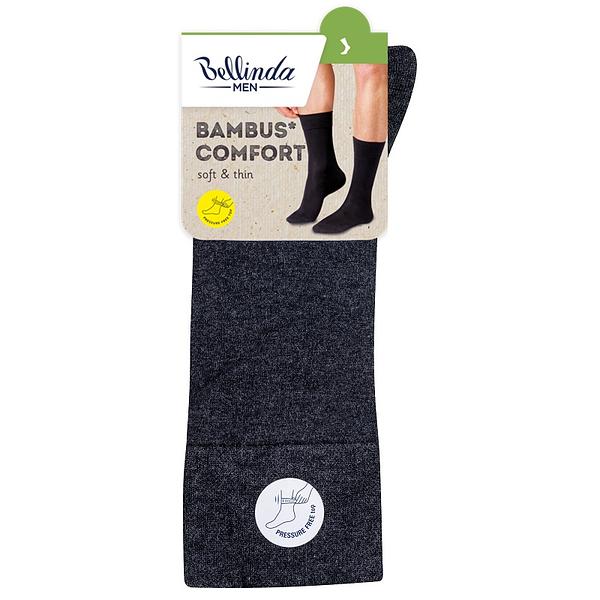 BAMBUS COMFORT SOCKS 5x - Bambusové klasické pánské ponožky 5 ks - šedá