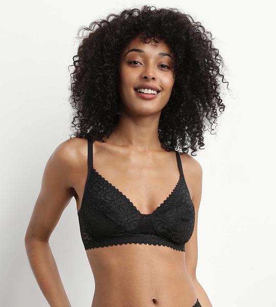 DIM DAILY DENTELLE WIREFREE SOFT CUP BRA - Dámská podprsenka bez kostic - černá