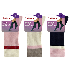FANCY RIB MODAL SOCKS 3x